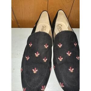 Circus By Sam Edelman Loafers women’s Black Sz 9 Suede Fleur Embroidered